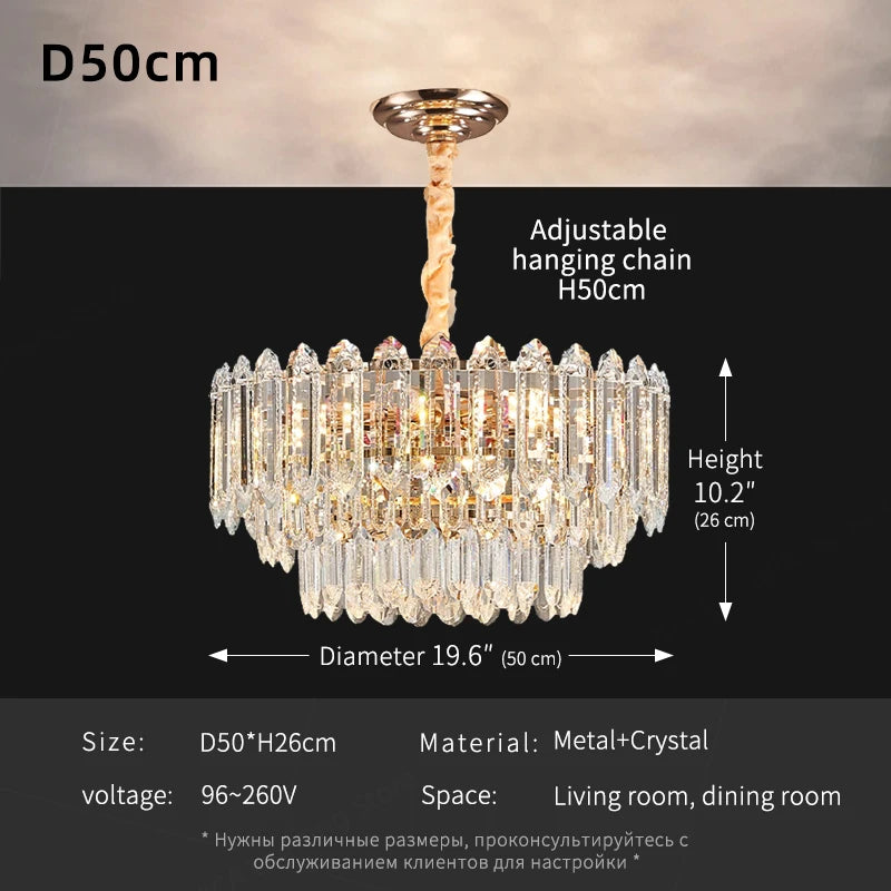 LUDOVICA Modern LED Ceiling Hanging Lamp For Living Room Chandelier