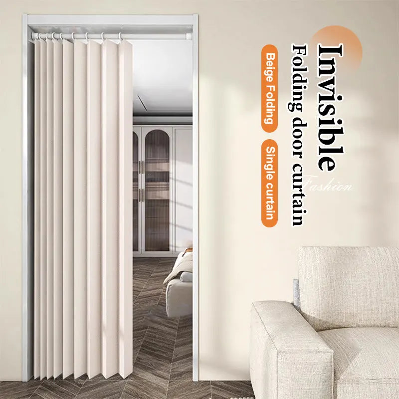 Foldable Magnetic Shower Curtain With 14 Hooks Polyester Privacy