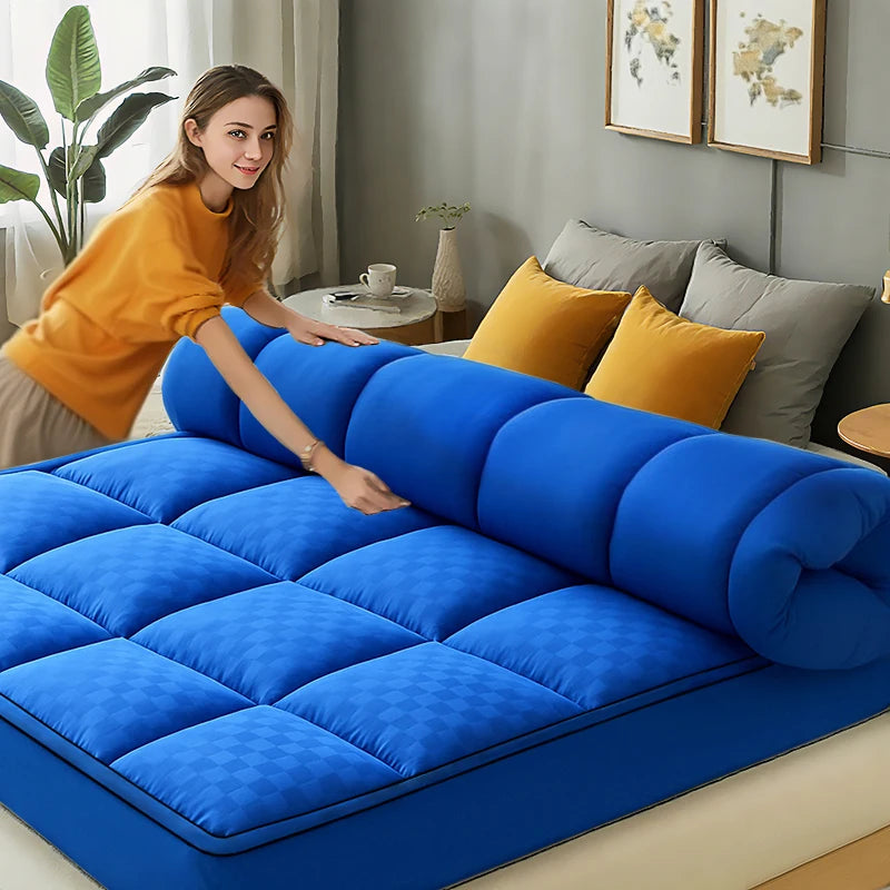 HGETVE Noiseless Thick 1000Gsm Mattress Topper With Cooling Breathable Fabric