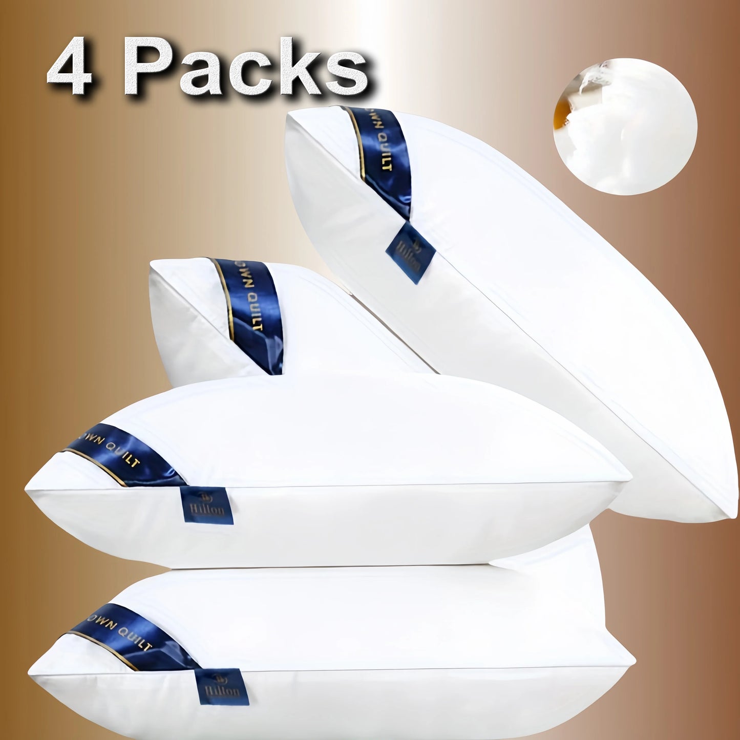 Memory Foam Hotel Pillow With One Hundred Percent Cotton Cover