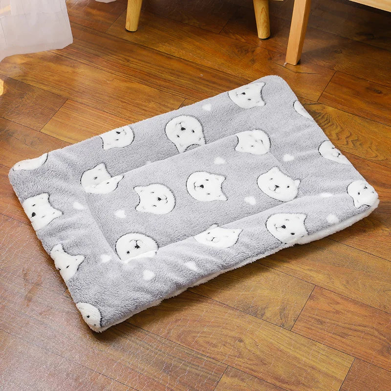 Flannel Pet Mat Bed For Dogs And Cats, Thick Comfort