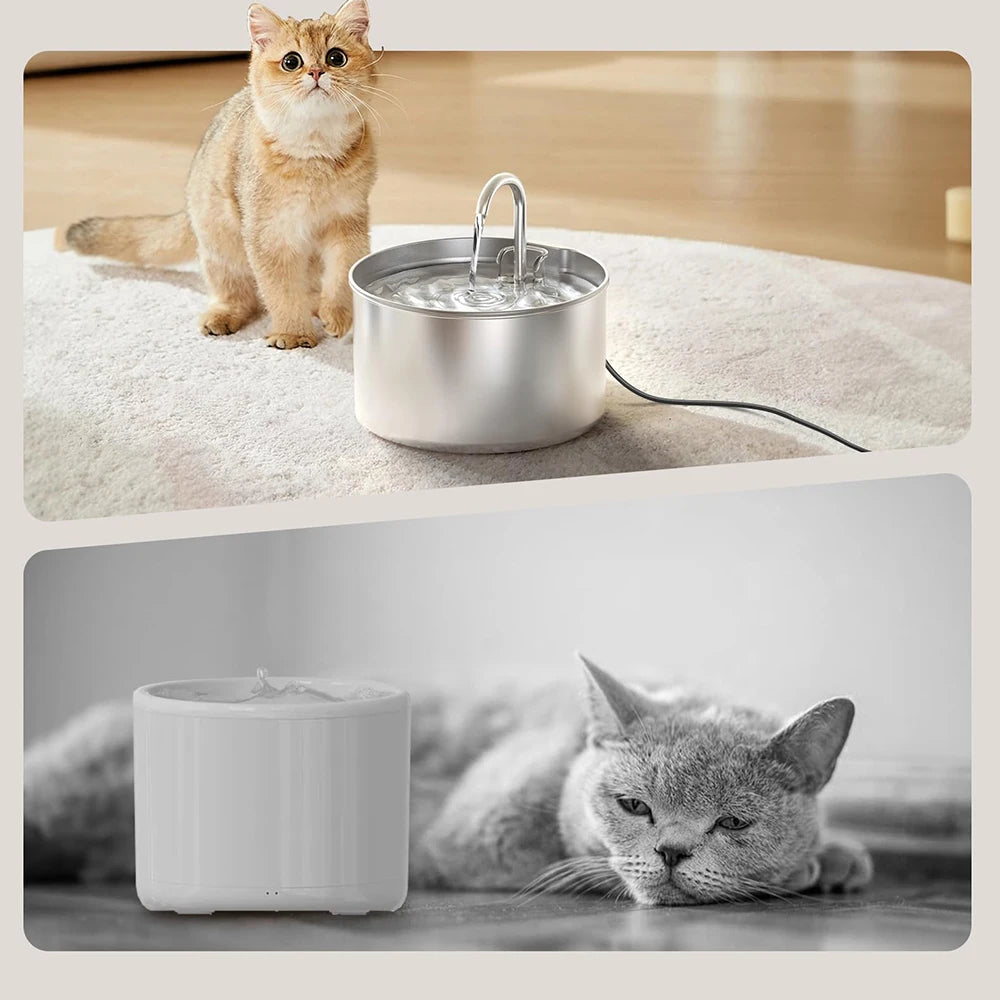 Ultra Quiet Stainless Steel Cat Water Fountain For Pets