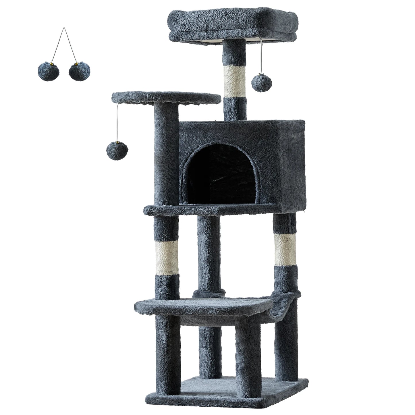 JHK Cat Tree Tall Multi Level Climbing Tower For Indoor Cats