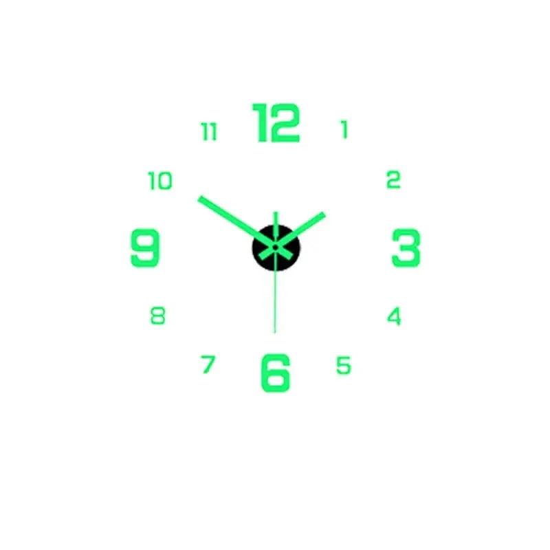 Luminous Digital Wall Clock DIY Silent European Style