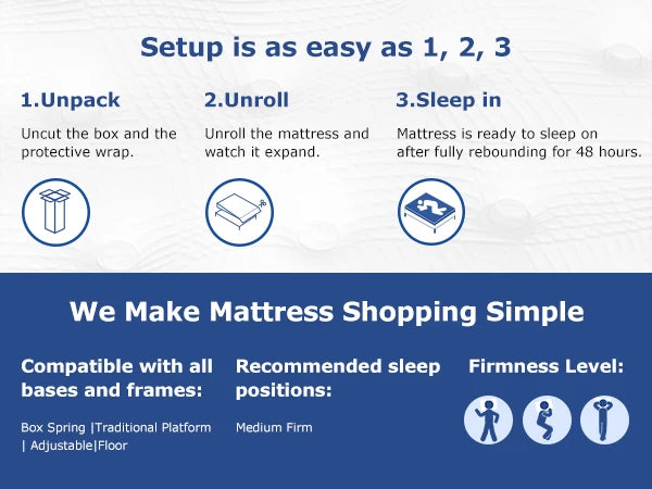BedStory Hybrid Mattress With Memory Foam And Pocket Springs