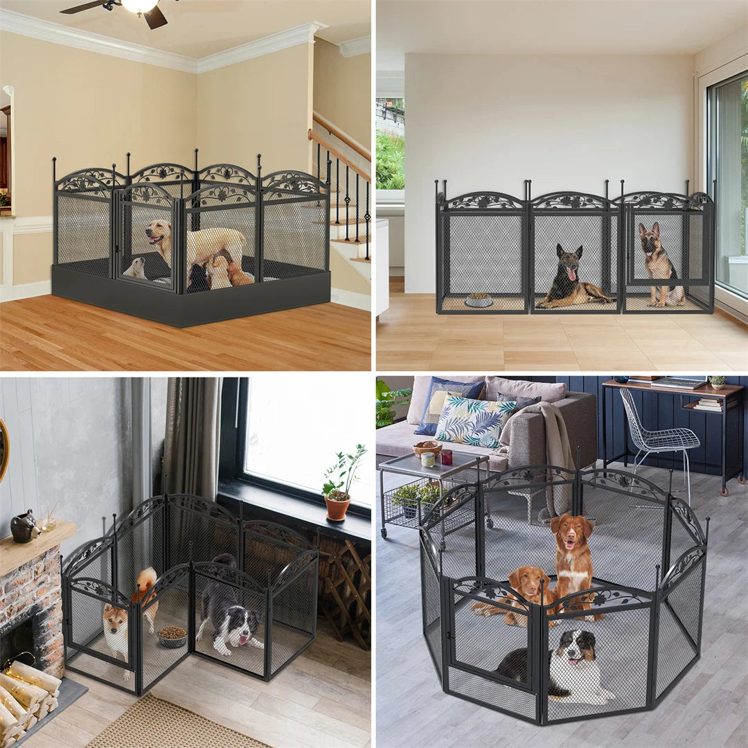 BINGOPAW 8 Panel Heavy Duty Dog Playpen Outdoor Indoor Fence Pad