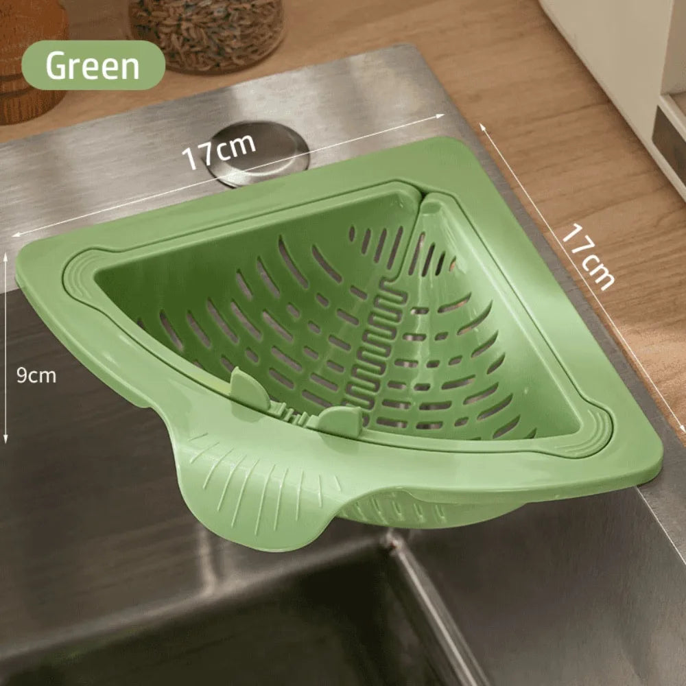 Triangle Sink Drain Basket Filter Strainer Anti Leak Kitchen