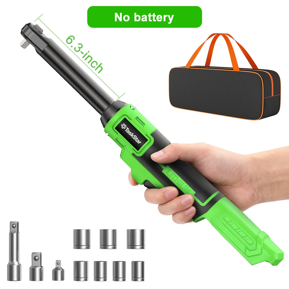 TaskStar 21V Cordless Rechargeable Ratchet Wrench For Car Maintenance