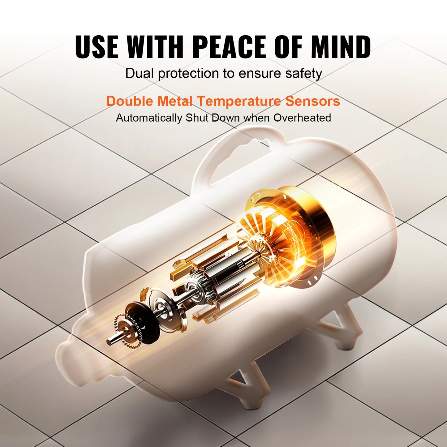 SucceBuy 2000W Dog Hair Dryer With Adjustable Speed And Temperature