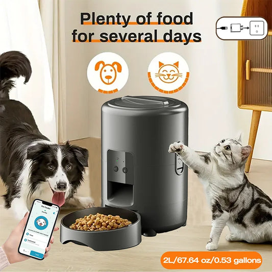 Smart Automatic Pet Feeder With WiFi App For Cats Dogs