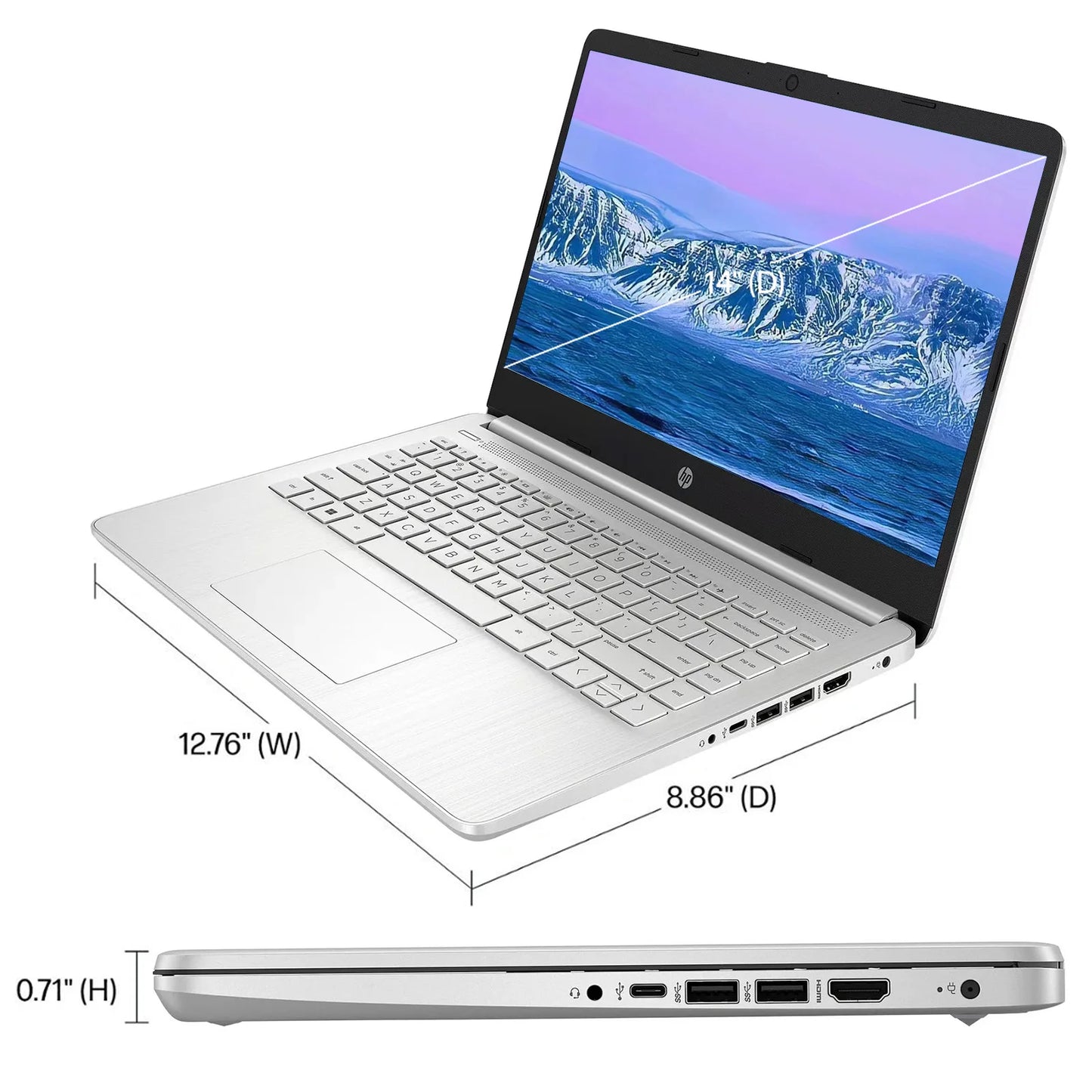 HP Business Laptop Intel Celeron N4120 16GB RAM 384GB Storage