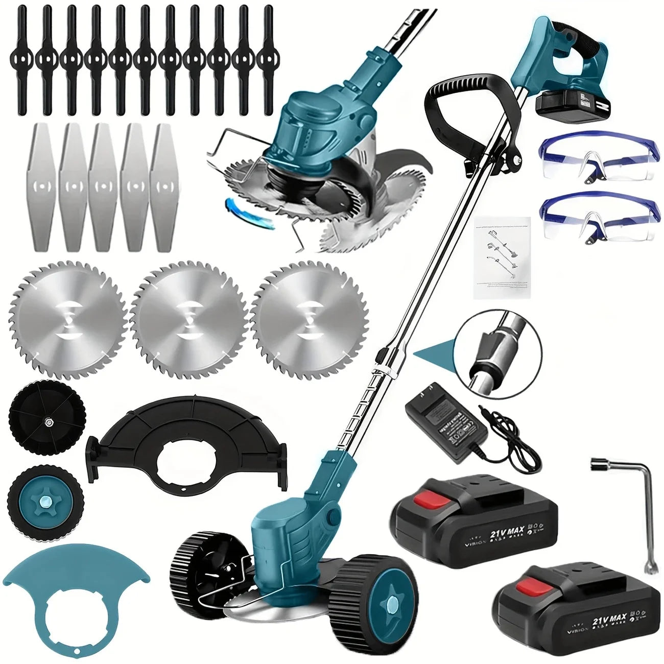 Cordless Lawn Trimmer Edger And Brush Cutter For Garden Yard
