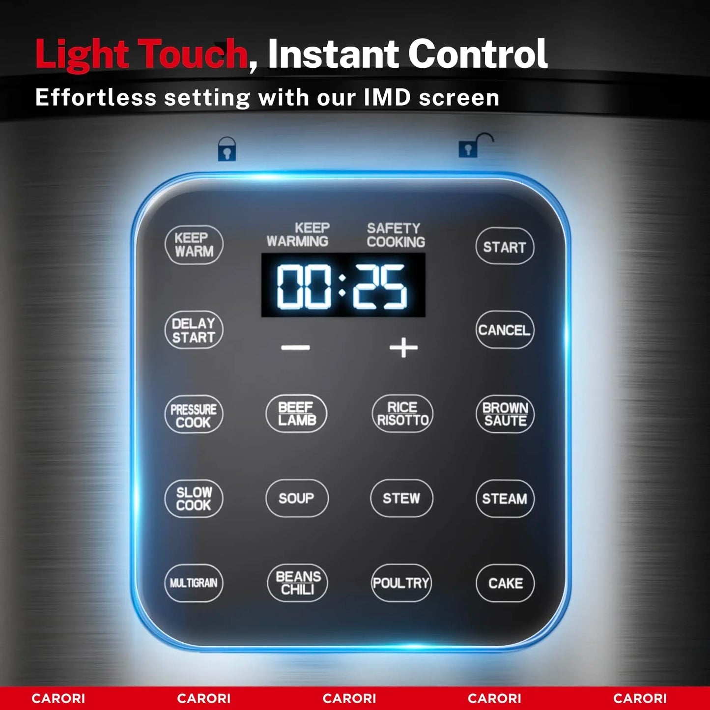 Carori 9 In 1 Electric Pressure Cooker Programmable Multi Function