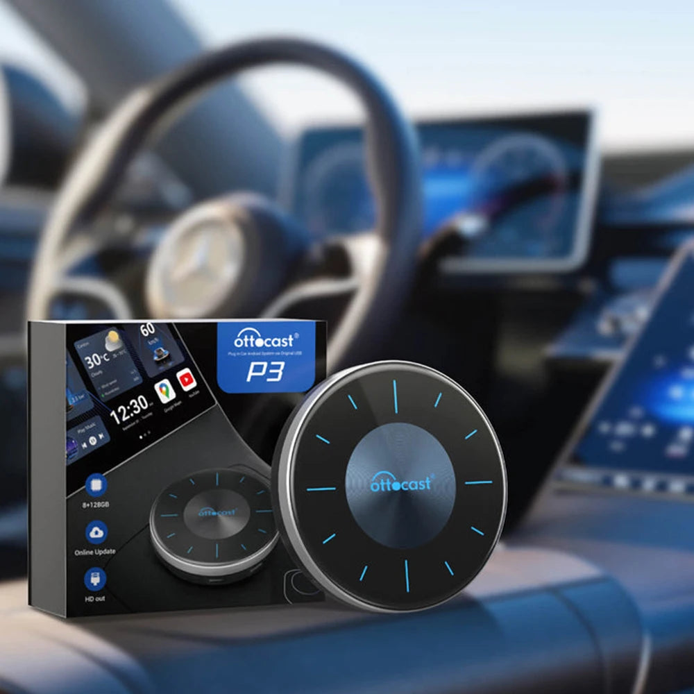 OTTOCAST P3 Android AI Box For CarPlay And Android Auto