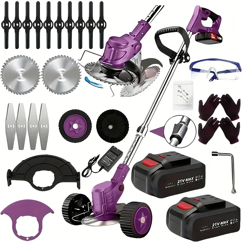 Cordless Lawn Trimmer Edger And Brush Cutter For Garden Yard