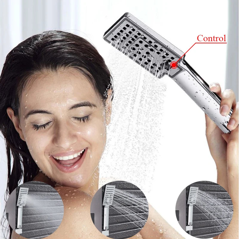 Brushed Stainless Steel Waterfall Shower Panel 5 Function With Massage
