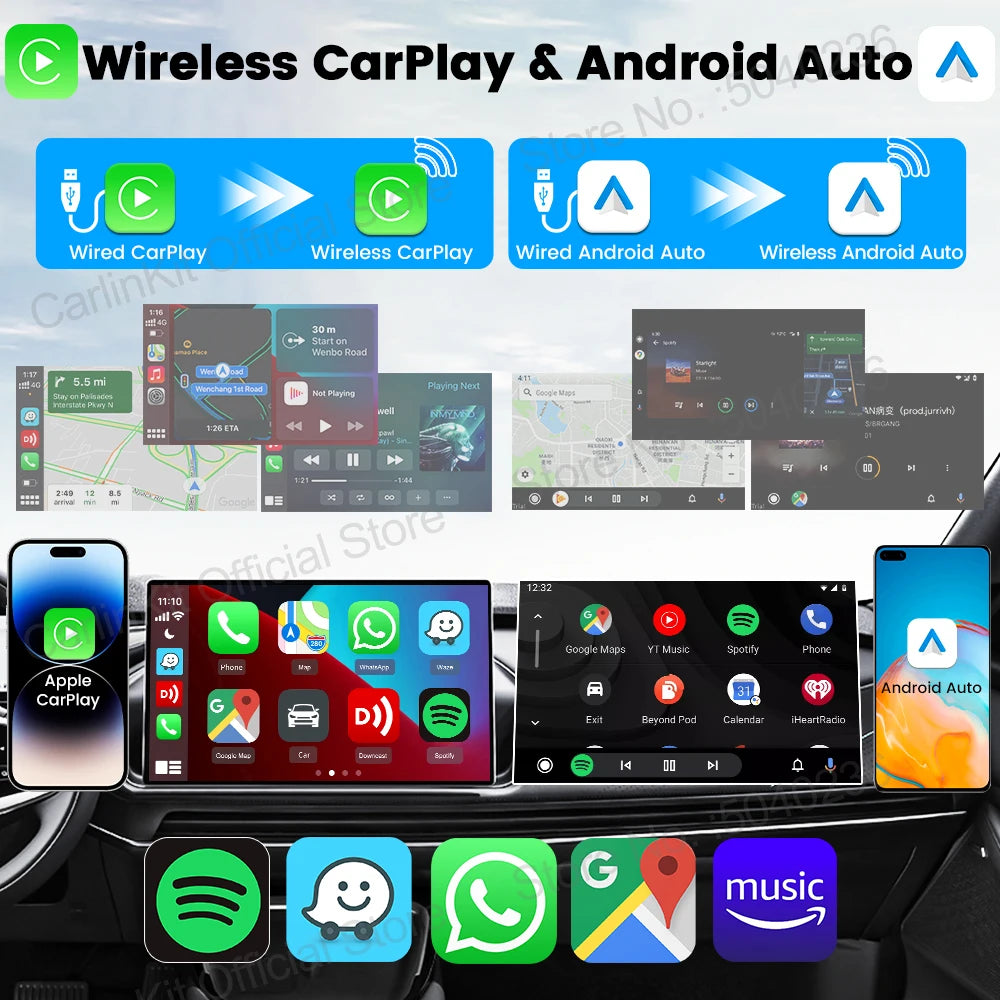 Carlinkit CarPlay Android Auto Wireless USB Dongle 5.0