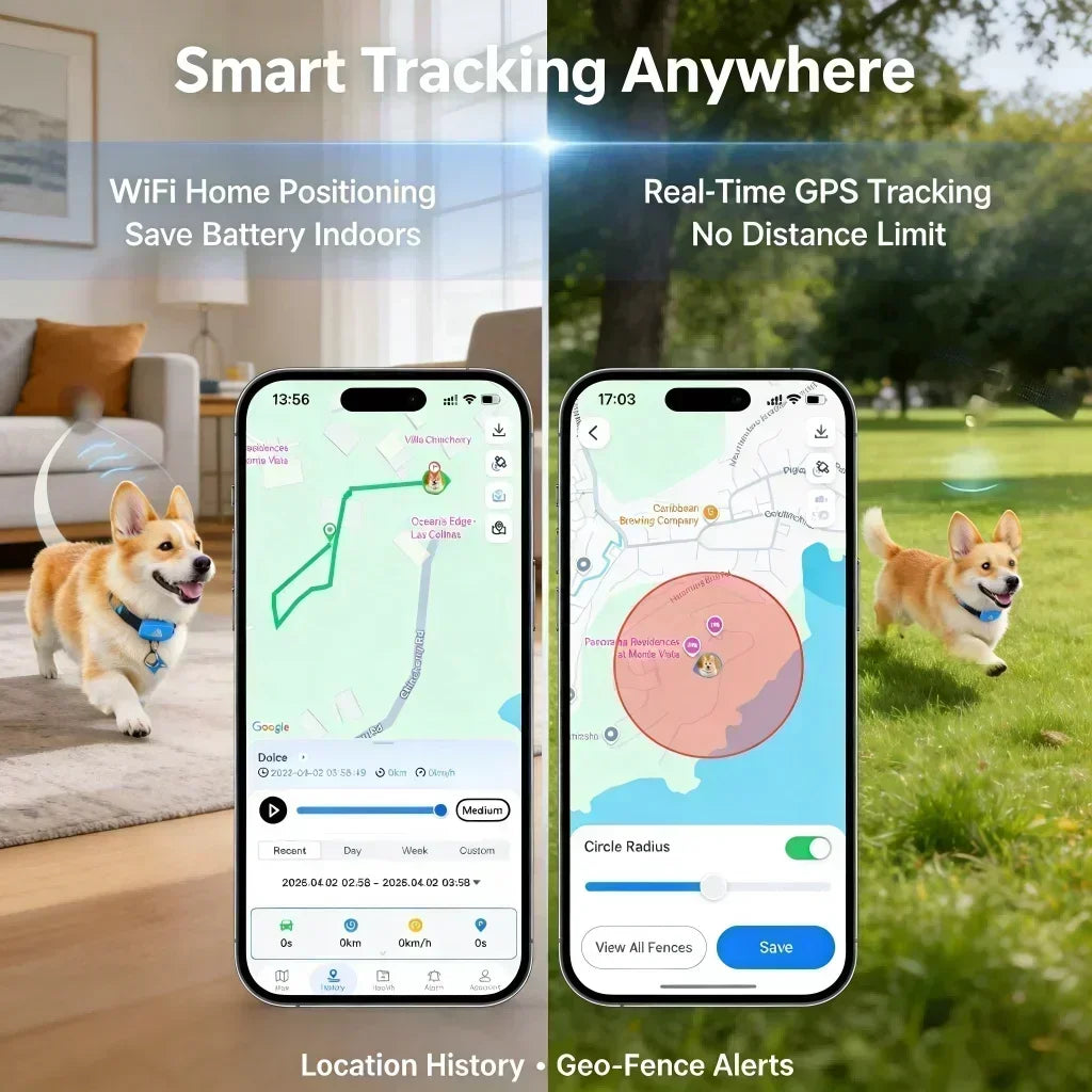 WANWAYTECH GPS Tracker 4G Real Time For Dogs And Cats
