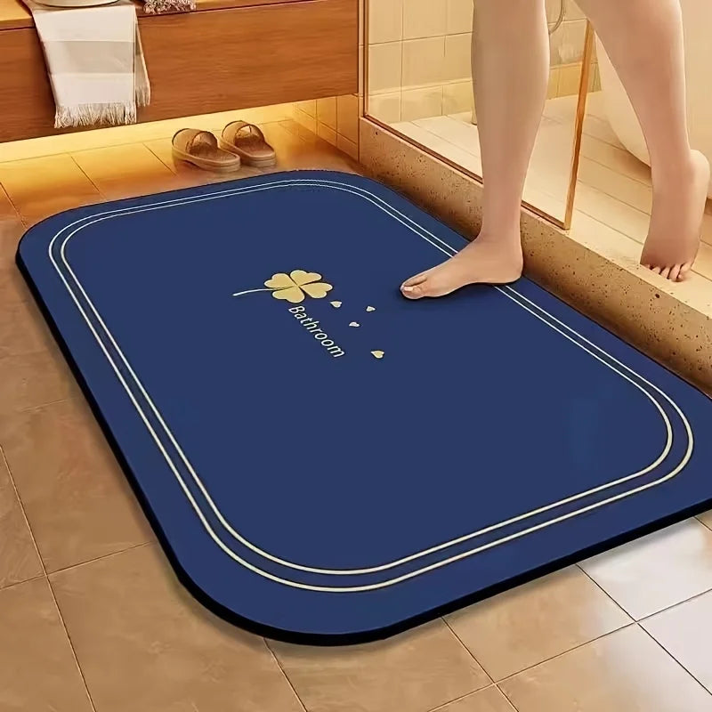 Diatomite Bath Mat Quick Dry Absorbent Non Slip Floor Mat