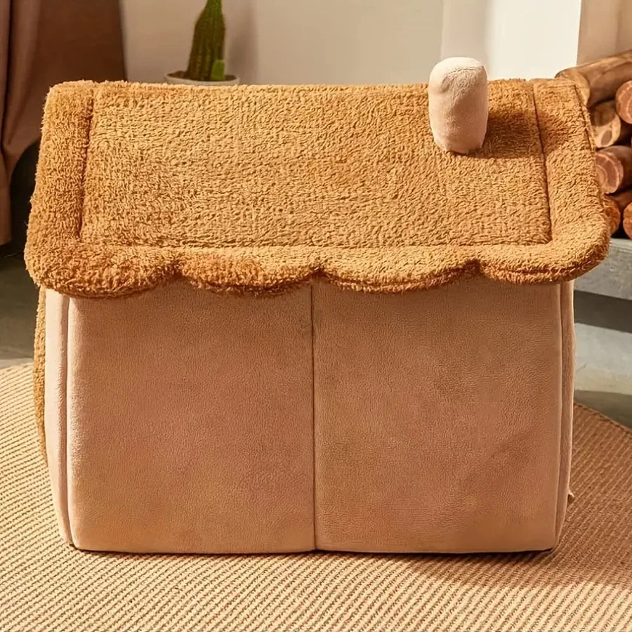 Foldable Pet House And Cat Cave Bed Removable Washable