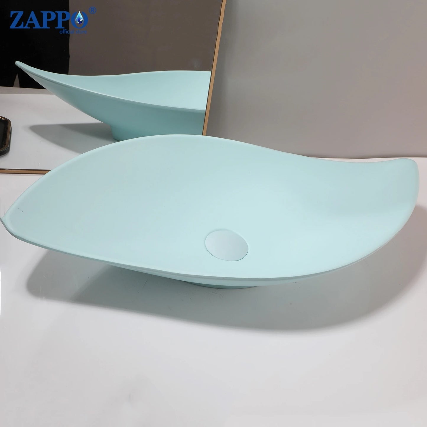 Torayvino Stone Resin Vessel Sink With Drain, Above-Counter Washbasin