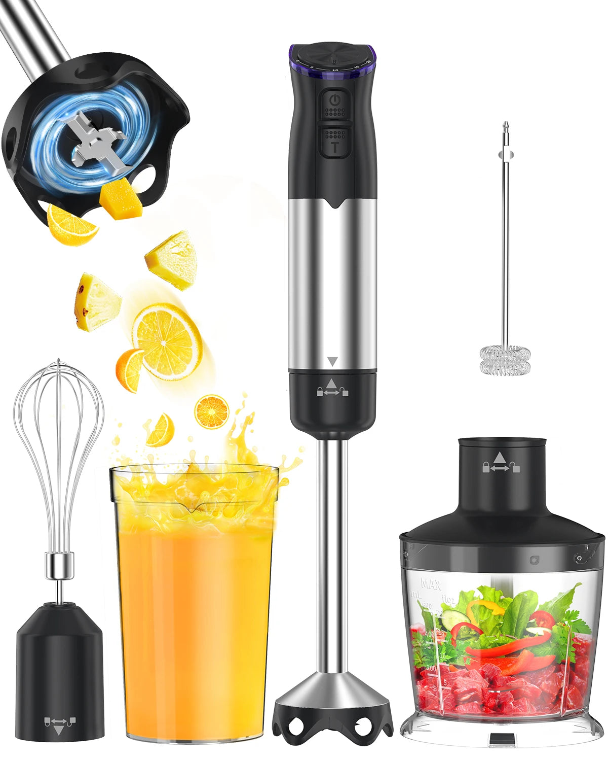 ZhiYu 1000W Immersion Handheld Blender 5-In-1 Kitchen