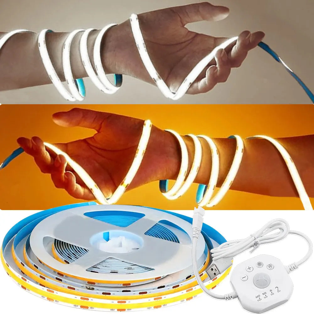 Acosh Neon Body Sensing COB LED Strip Light USB Powered