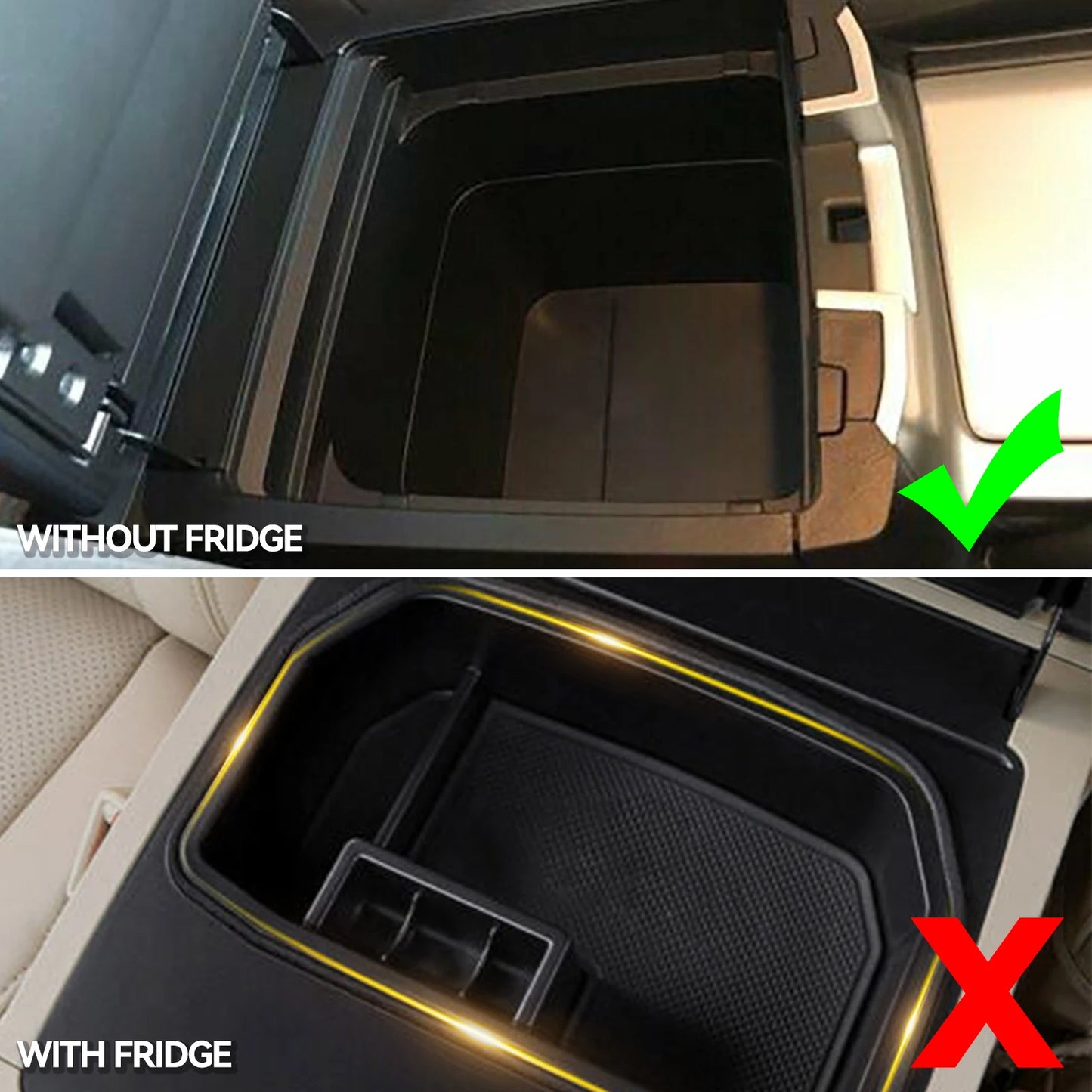 XUKEY Armrest Center Console Organizer For Toyota Land Cruiser LC200