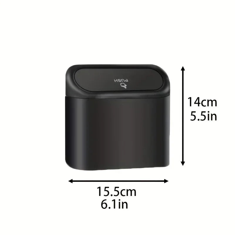 SUITU Car Trash Can With Lid Leakproof Mini Car Accessory