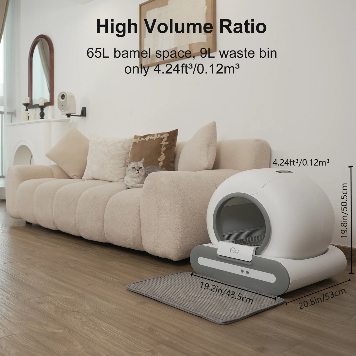 DOEL Self-Cleaning Cat Litter Box With App Control And 2.4G WiFi