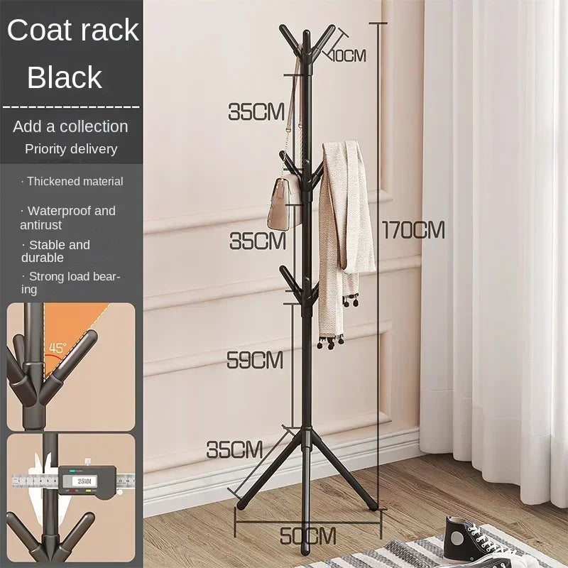 Vertical Floor To Ceiling Clothes Rack Coat Hanger Tree Design
