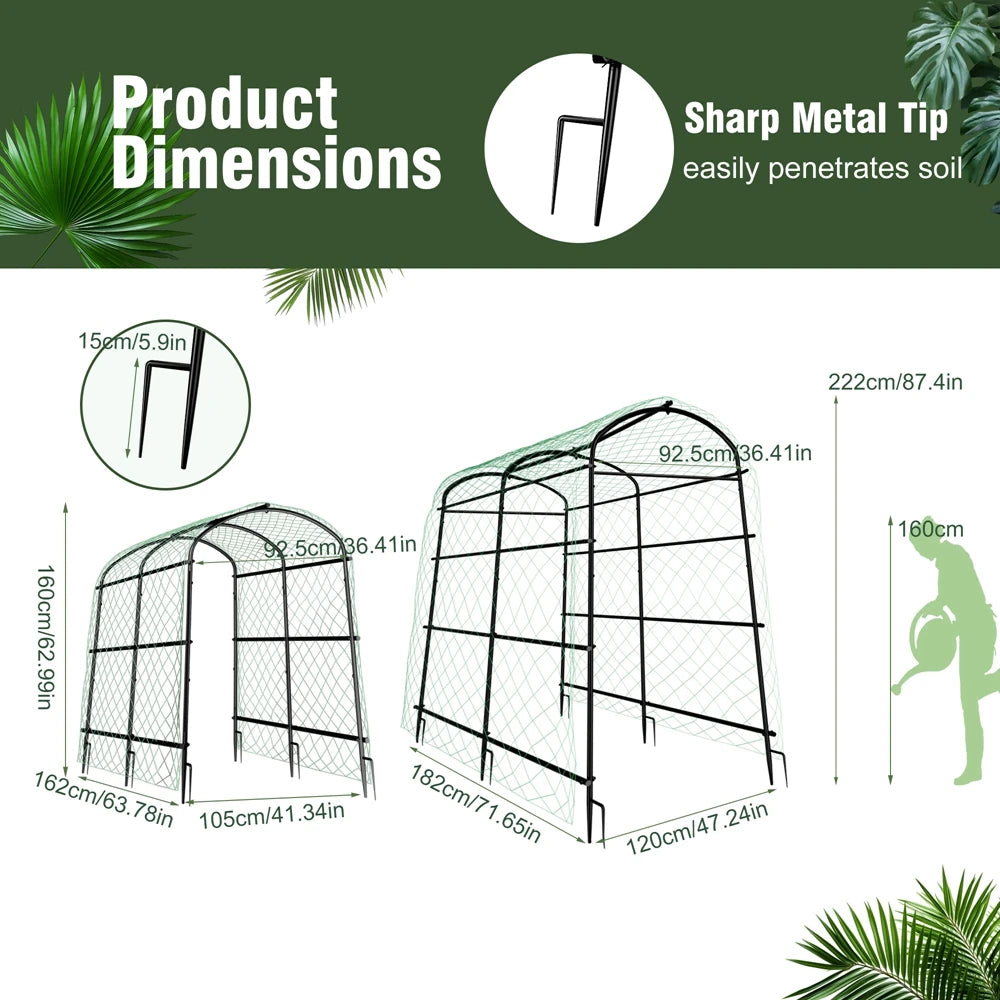 Wisfor U Shaped Metal Garden Trellis For Climbing Plants