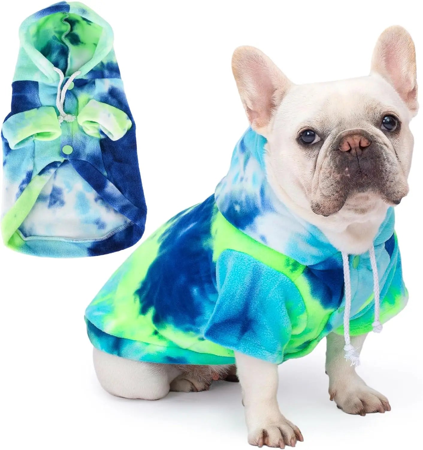 Tie Dye Dog Hoodie Sweatshirt Ultrasoft Warm Breathable Garment
