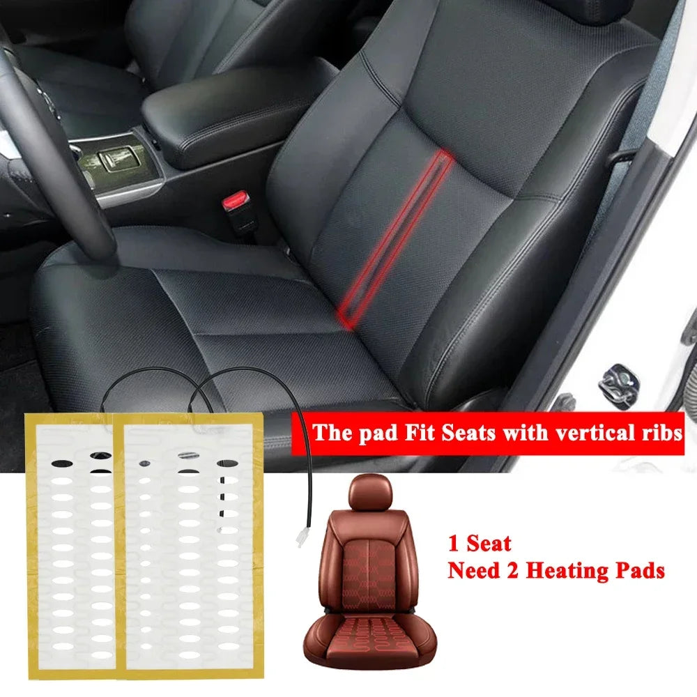 Universal Built-In Car Seat Heater For 2 Seats 12V 3-Level