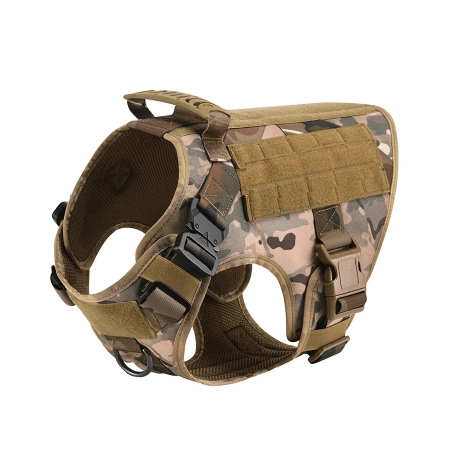 Nylon Tactical Dog Harness With MOLLE Pouches For Training