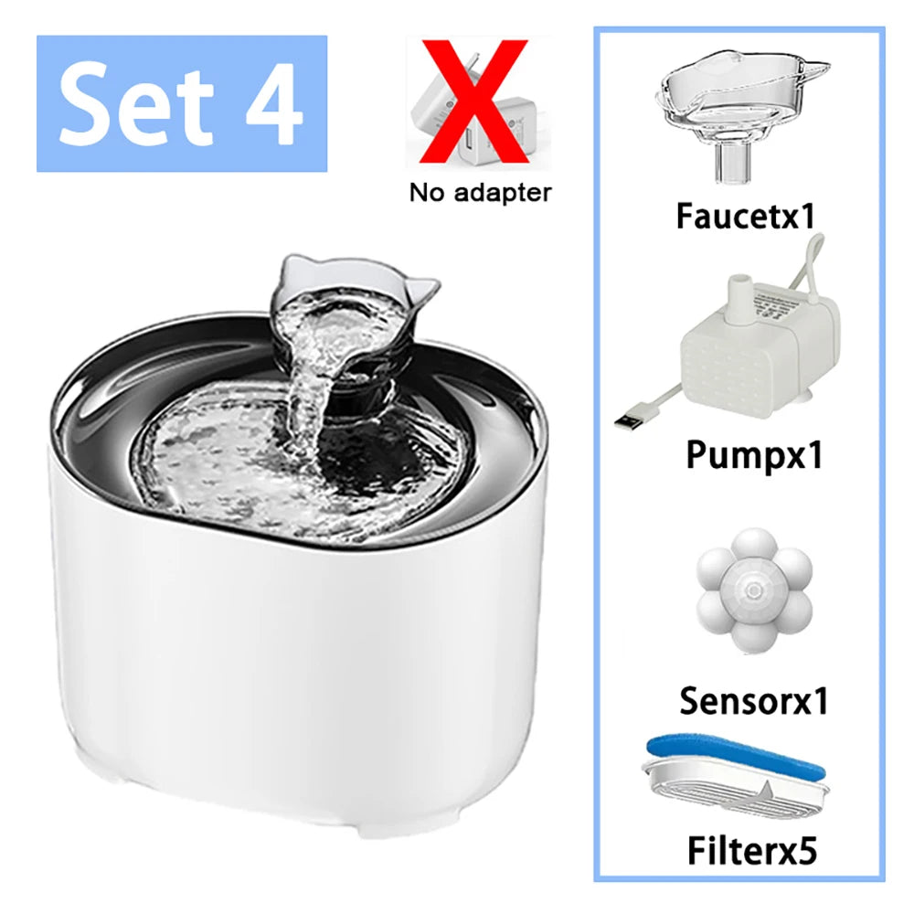 Cat Water Fountain With Filter Fresh Drinking And Quiet Pump