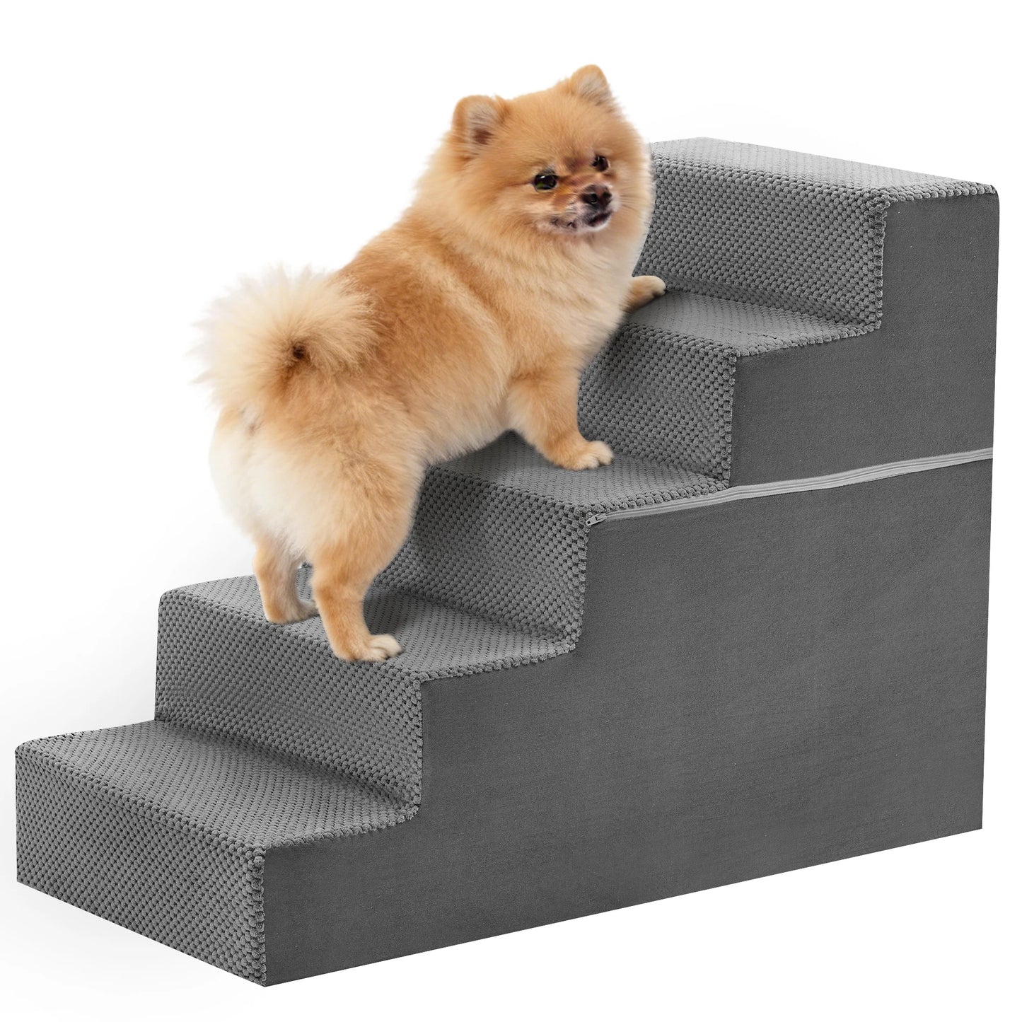 JHK Foam Dog Stairs 3-5 Step Right Angled Indoor Non Slip Ramp