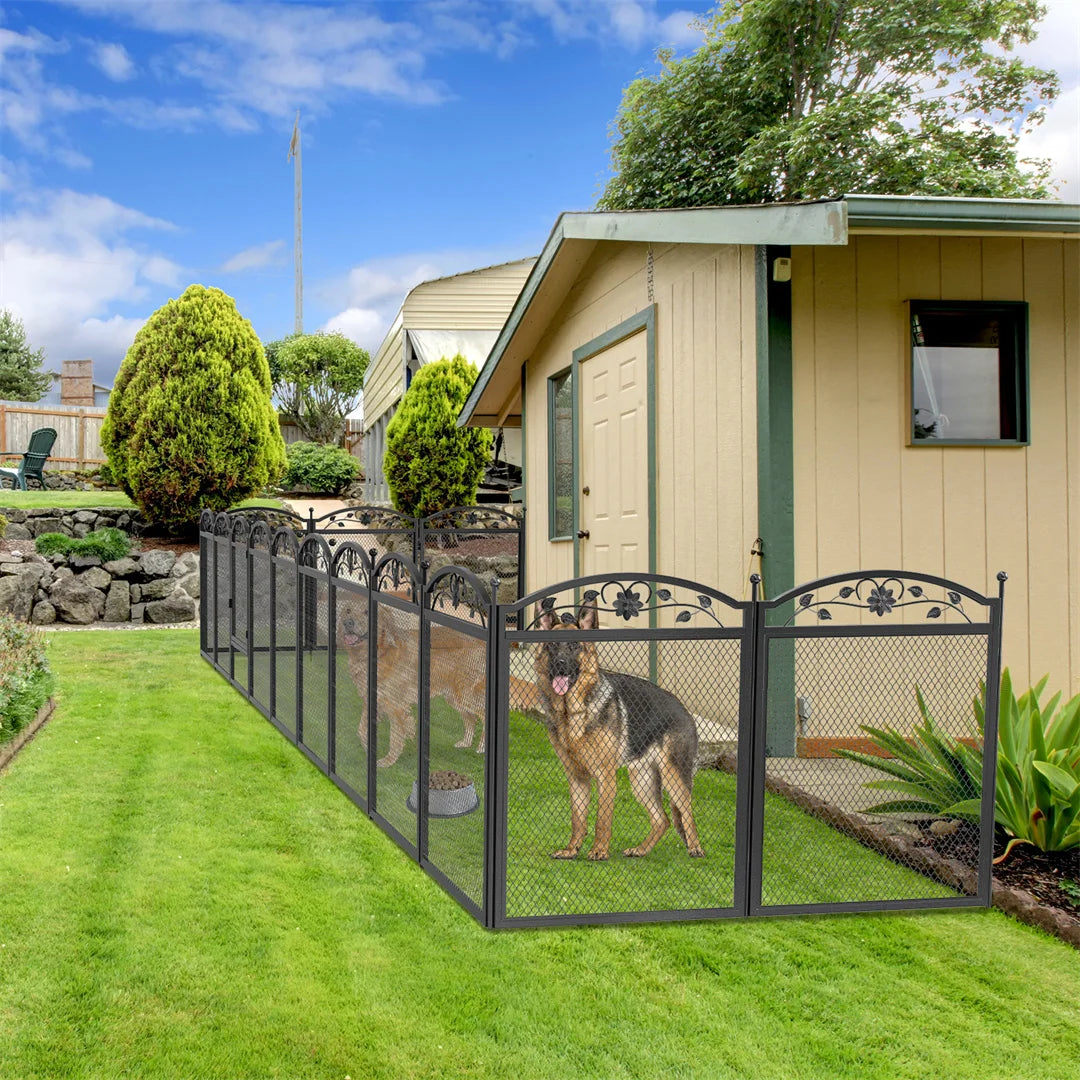 BINGOPAW 8 Panel Heavy Duty Dog Playpen Outdoor Indoor Fence Pad