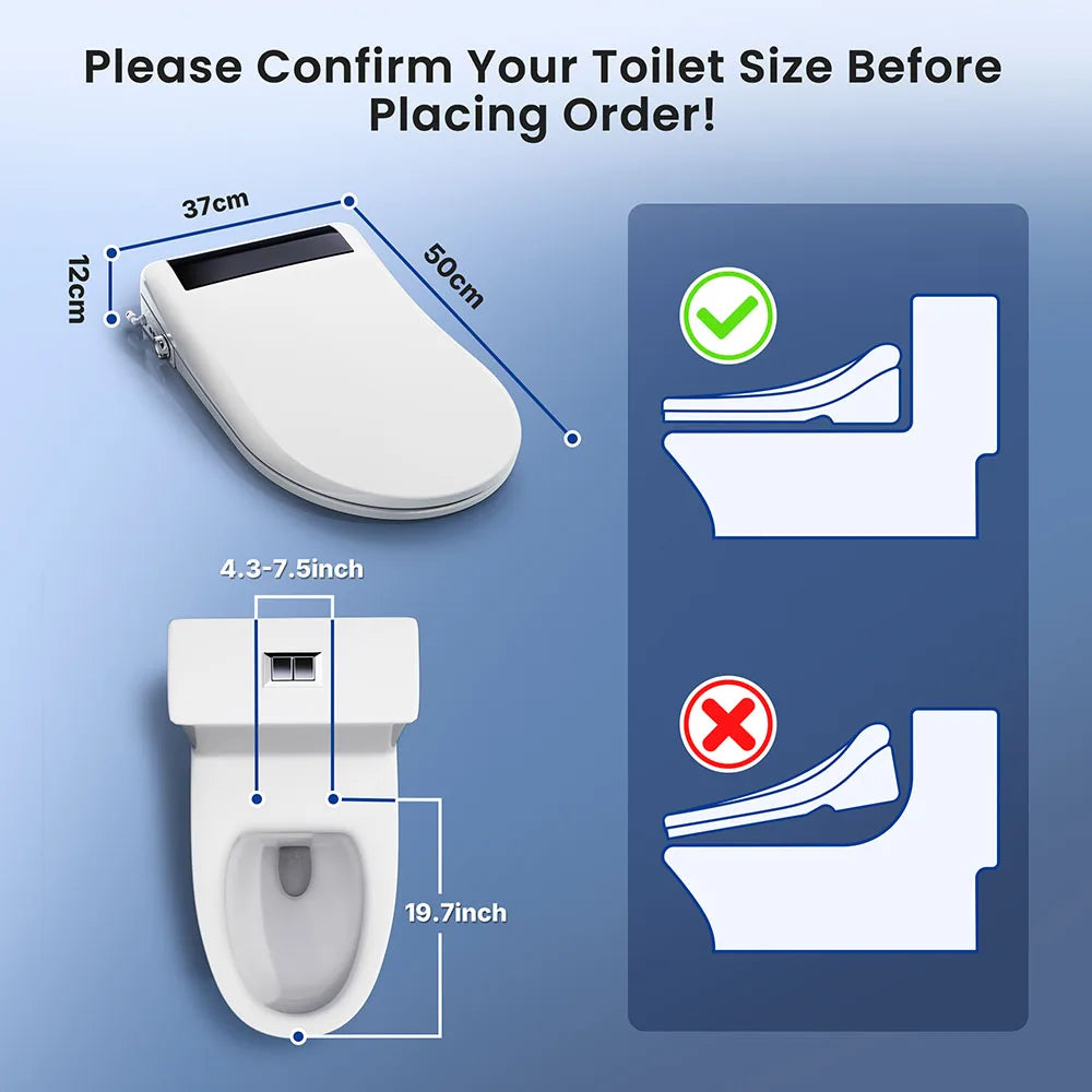 SANYIPACE Smart Toilet Bidet With Heated Seat And Remote