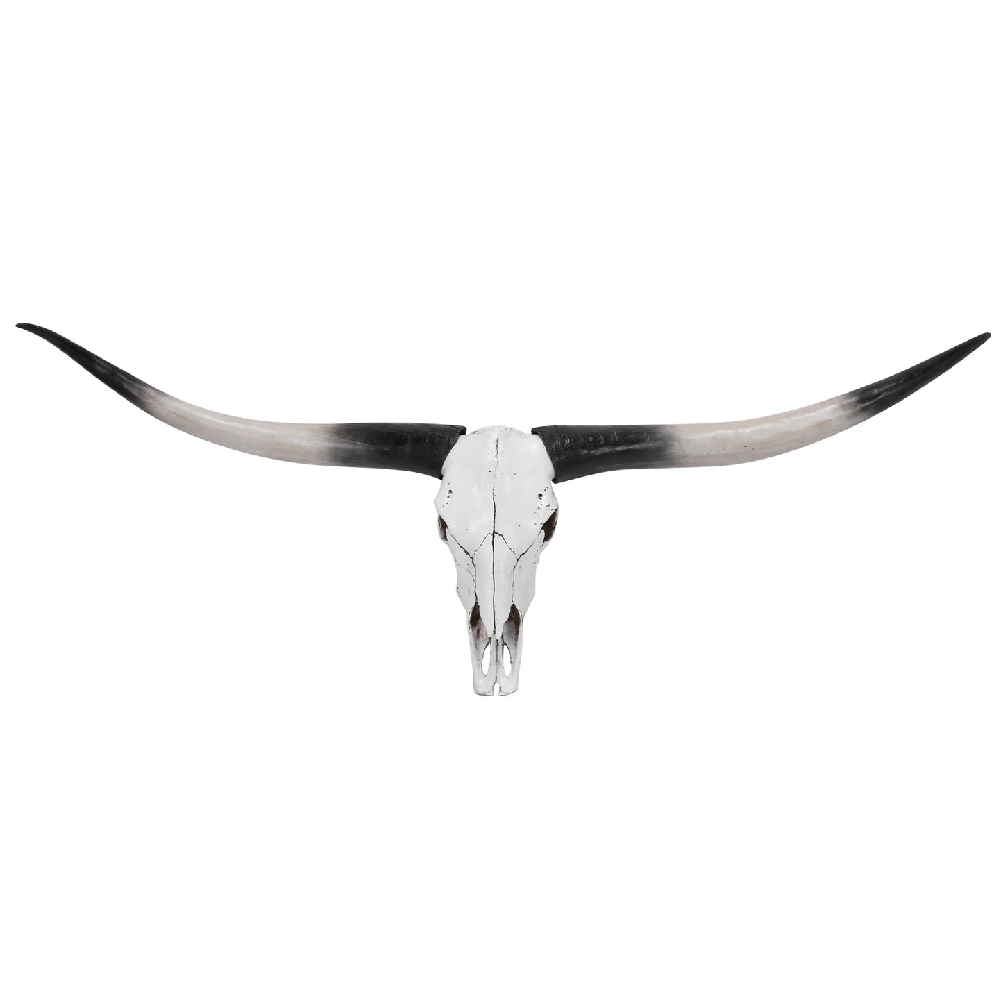 Faux Longhorn Skull Wall Hanging Handcrafted Halloween Home Decor