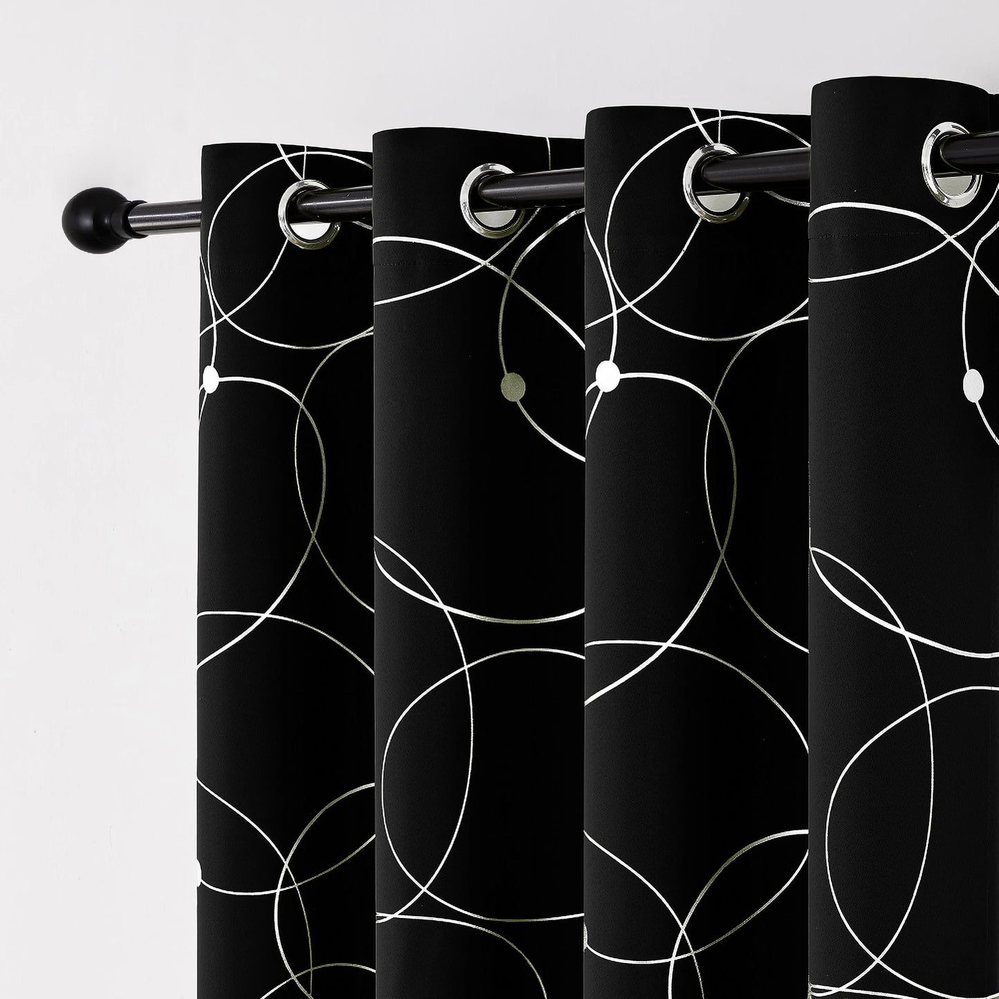 Blackout Curtains 4-Piece Grommet Set Thermally Insulated Room Darkening Bedroom
