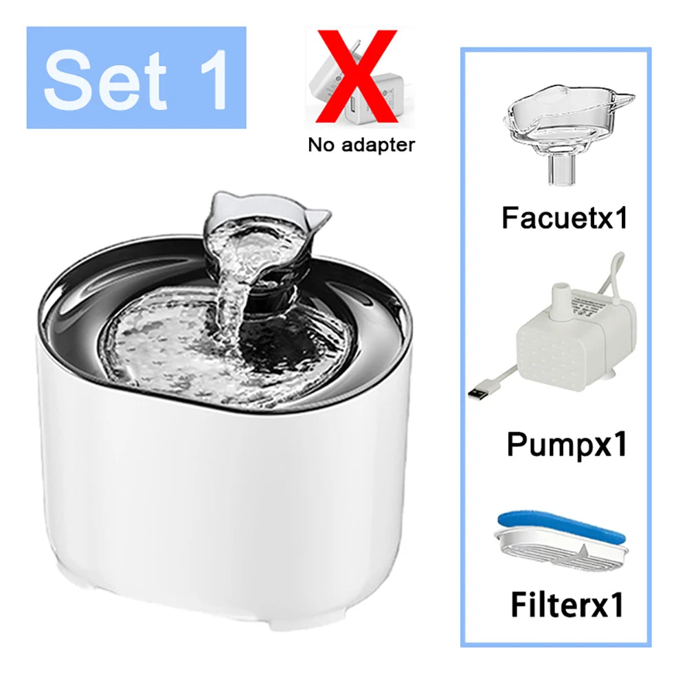 Cat Water Fountain With Filter Fresh Drinking And Quiet Pump