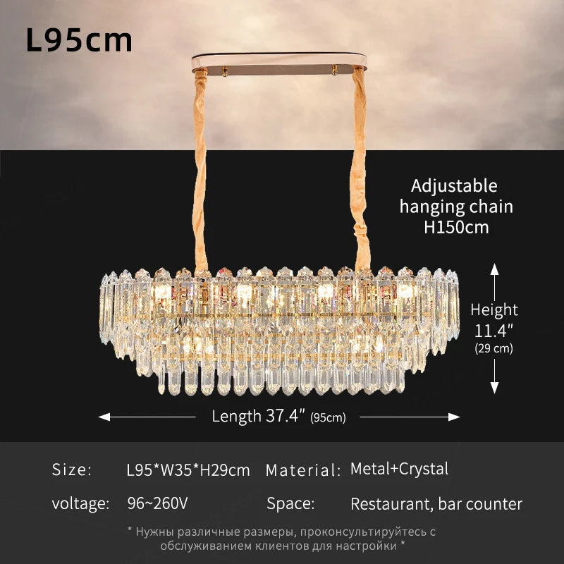 LUDOVICA Modern LED Ceiling Hanging Lamp For Living Room Chandelier
