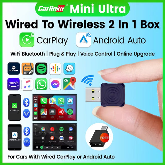 Carlinkit CarPlay Android Auto Wireless USB Dongle 5.0