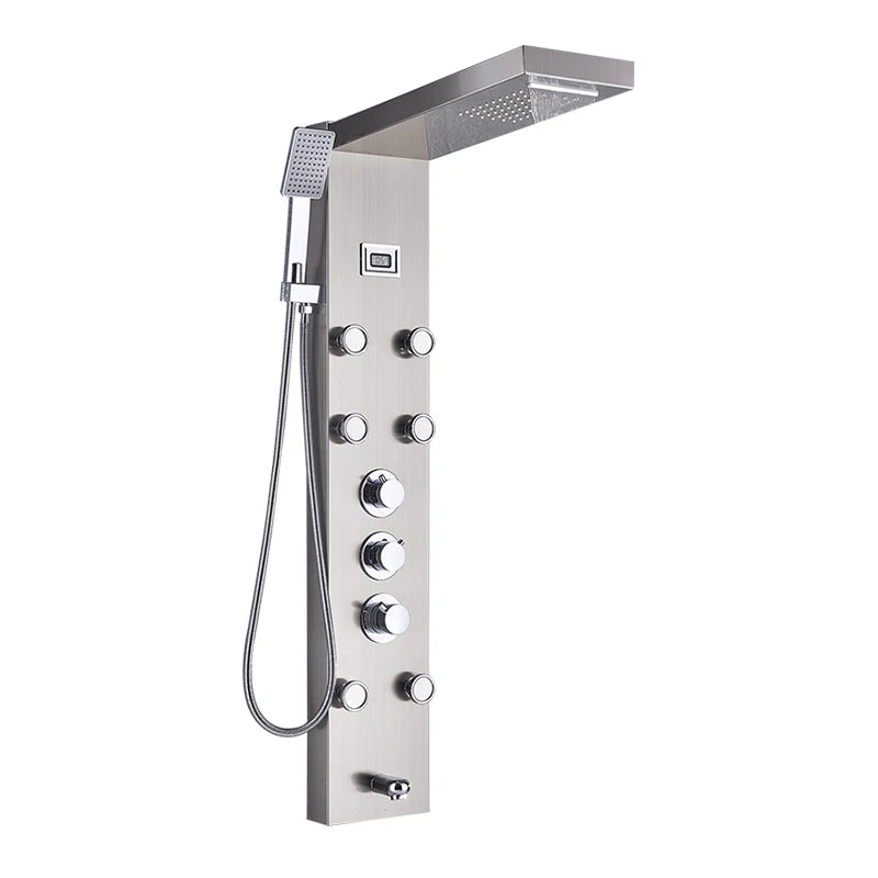 Shinesia Luxury LED Shower Panel With Massage Jets Rain