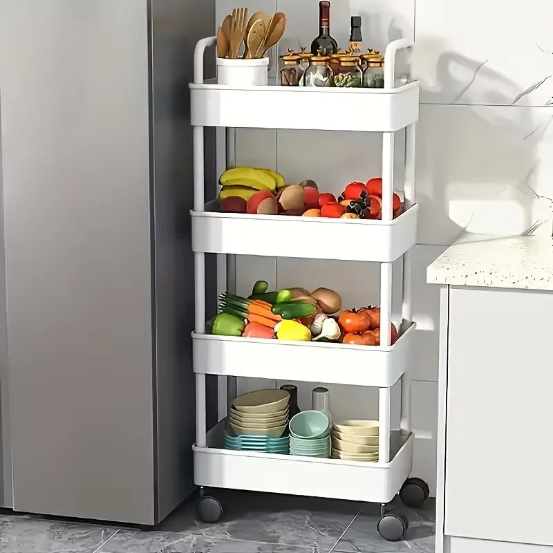 Heavy Duty Rolling Storage Cart Multi Functional Floor Standing Trolley