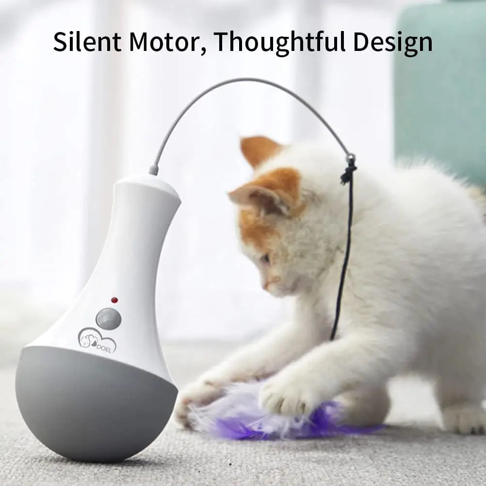 Cat Interactive Feather Toy Teaser For Indoor Play