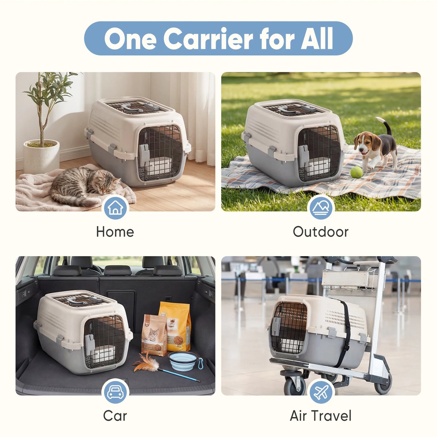 Pet Carrier For Small Dogs And Cats With Front Door