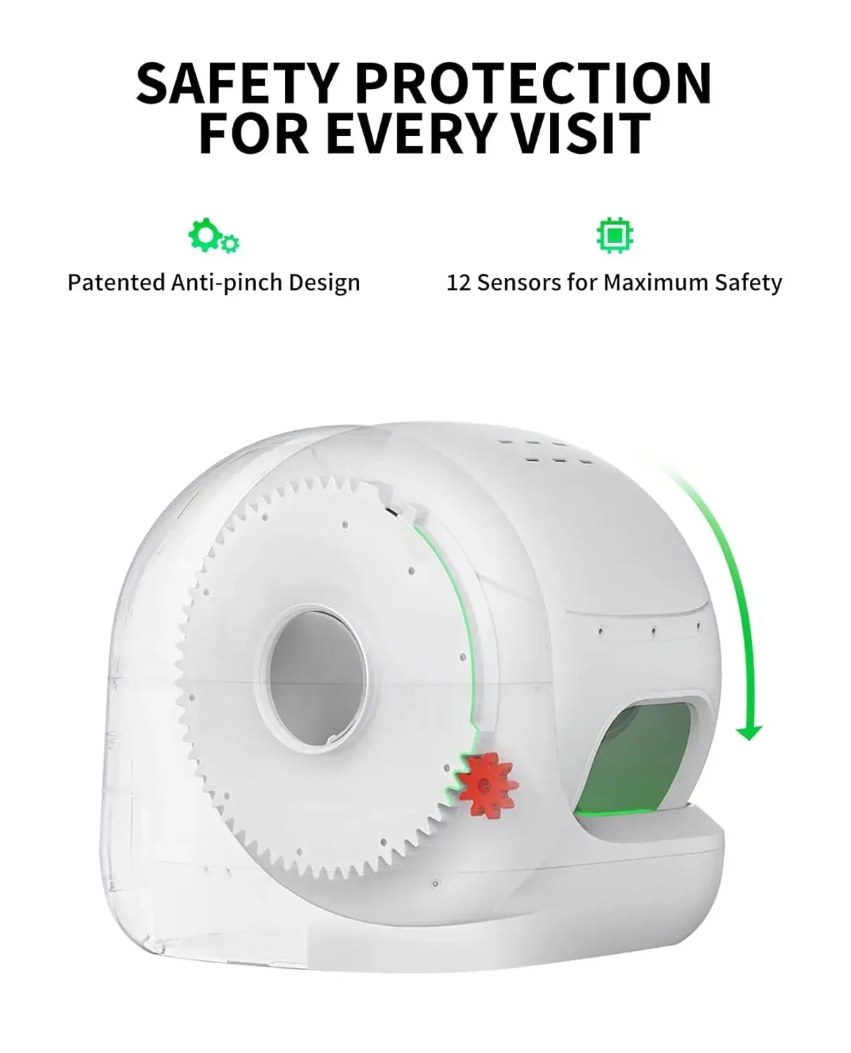 Cat Litter Box Facial Recognition AI Camera 5G WiFi