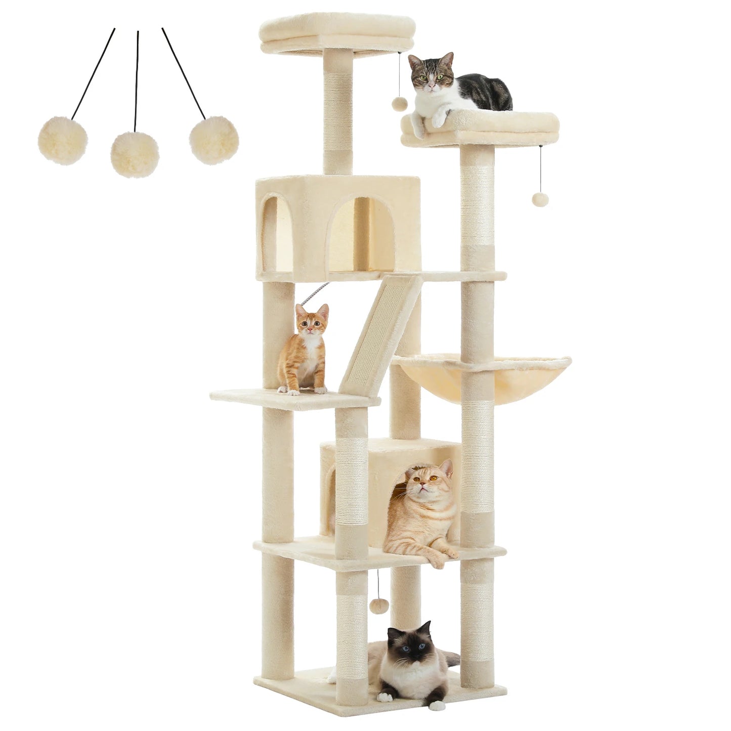 PAWZ Road Large Cat Tree Tower For Indoor Cats With Scratching Posts